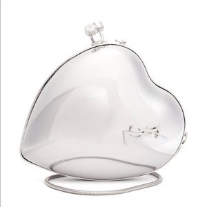 Heart shaped metal ysl mini purse